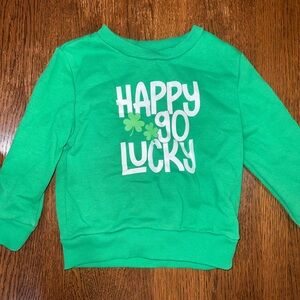 Green Kids Crew Neck - Happy Go Lucky